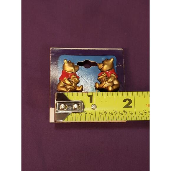 Vintage Disney Winnie the Pooh Clip On Earrings, RJ Design, Original Card - Picture 4 of 9
